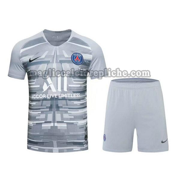 portiere maglie+pantaloncini calcio psg 2021 grigio