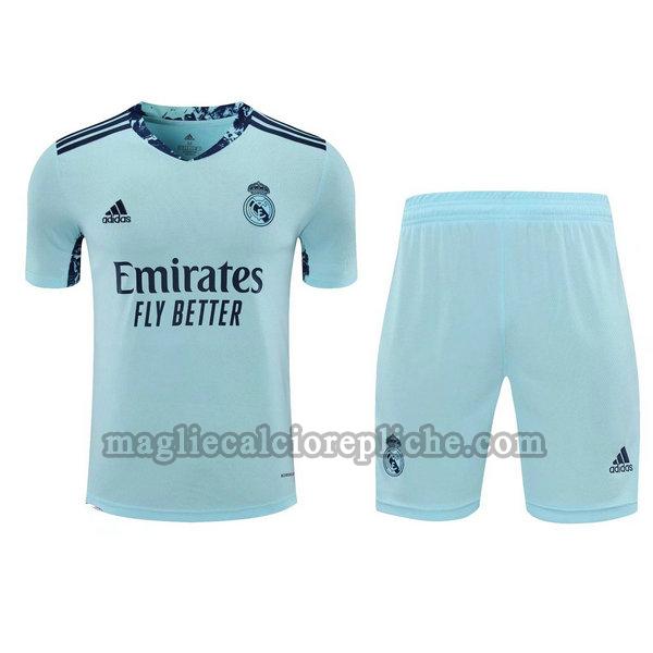 portiere maglie+pantaloncini calcio real madrid 2021 blu