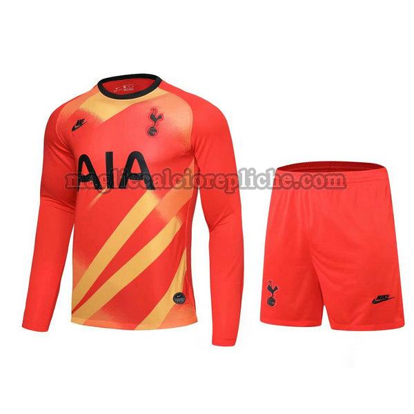 portiere maglie+pantaloncini calcio tottenham hotspur 2021 manica lunga arancione