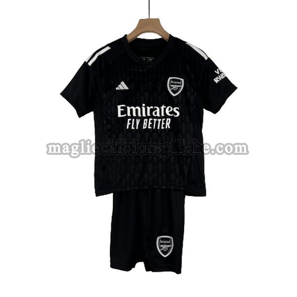 portiere maglie calcio bambino arsenal 2023 2024 nero