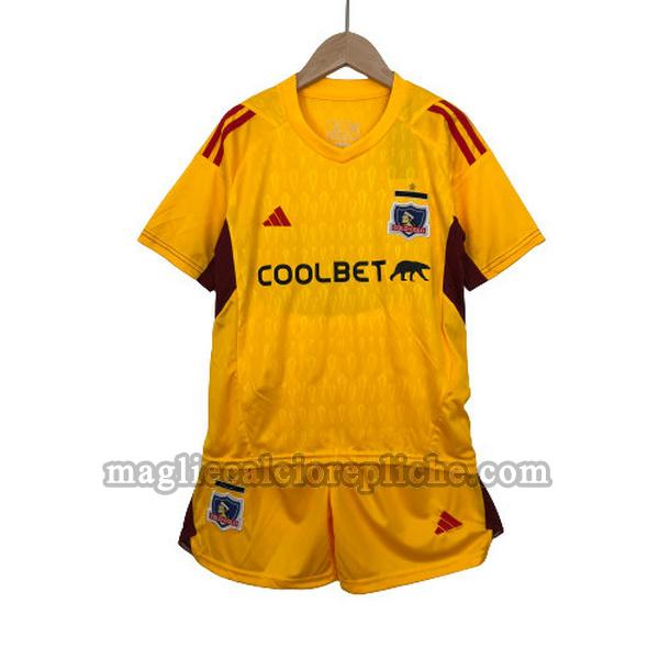 portiere maglie calcio bambino colo-colo 2023 2024 giallo