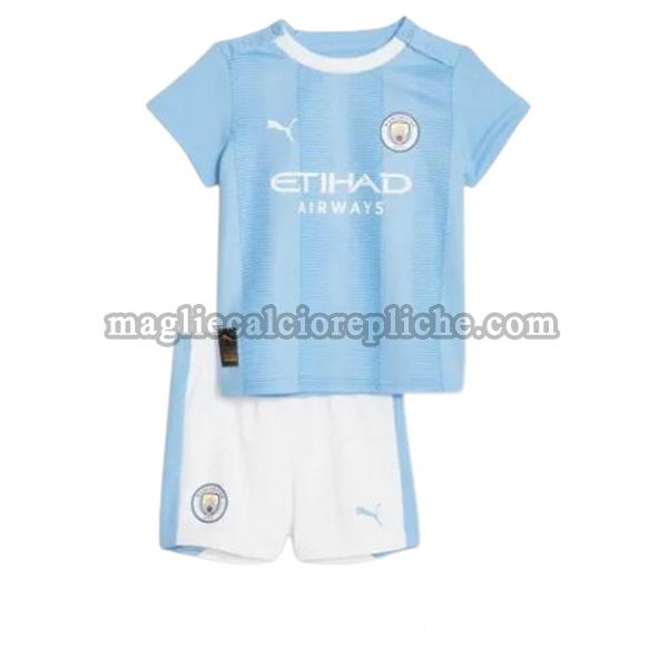 prima maglie calcio bambino manchester city 2023 2024 blu