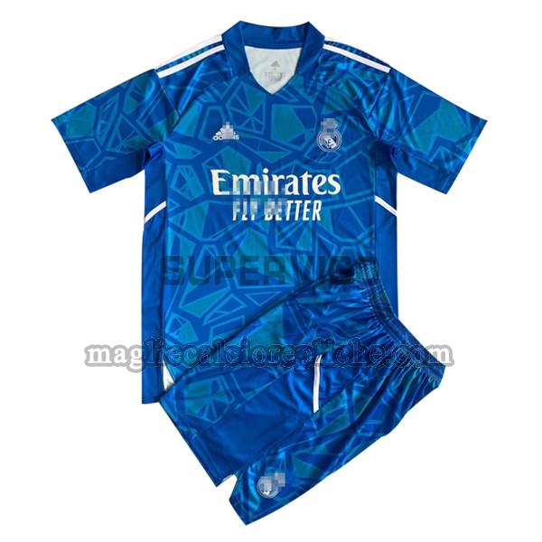 portiere maglie calcio bambino real madrid 2022 2023 blu