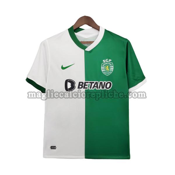 pre-match training maglie calcio sporting lisbona 2021 2022 verde bianco