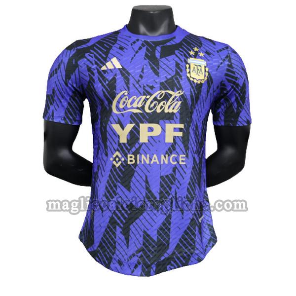 pre match maglie calcio argentina 2023 player blu