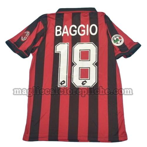 prima divisa maglie calcio ac milan 1996 baggio 18