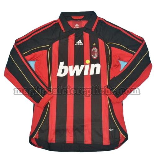 prima divisa maglie calcio ac milan 2006-2007 manica lunga