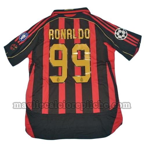 prima divisa maglie calcio ac milan 2006-2007 ronaldo 99