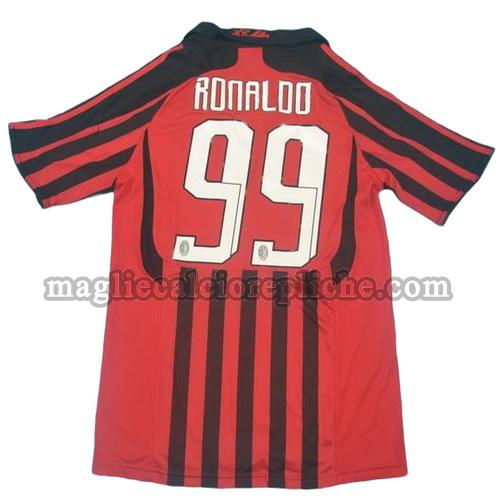 prima divisa maglie calcio ac milan 2007-2008 ronaldo 99