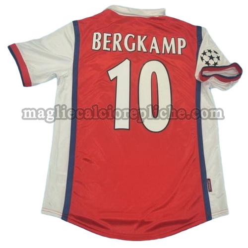 prima divisa maglie calcio arsenal 1998 bergkamp 10