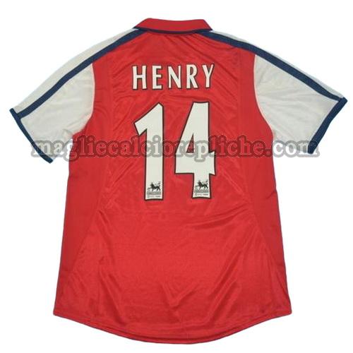 prima divisa maglie calcio arsenal 2000 henry 14