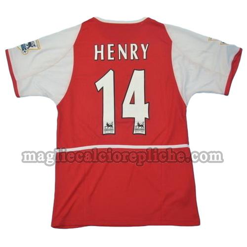 prima divisa maglie calcio arsenal 2002-2004 henry 14