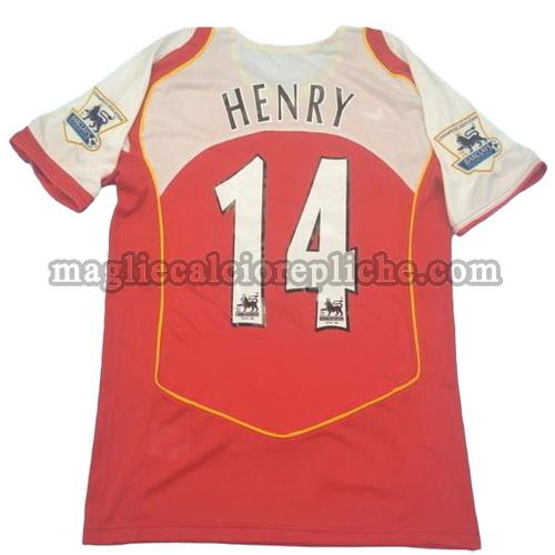 prima divisa maglie calcio arsenal 2004-2005 henry 14