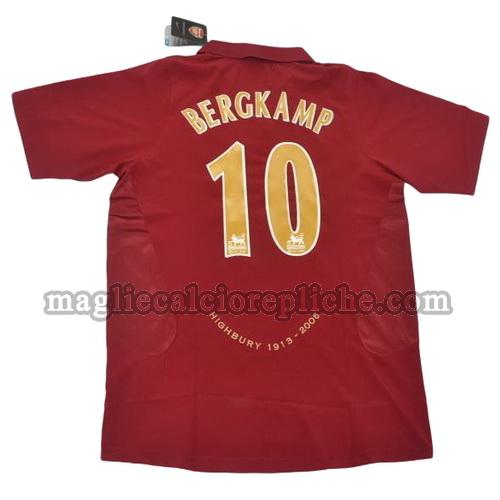 prima divisa maglie calcio arsenal 2005-2006 bergkamp 10