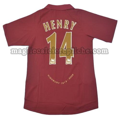 prima divisa maglie calcio arsenal 2005-2006 henry 14