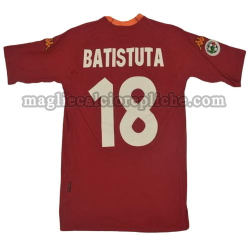 prima divisa maglie calcio as roma 2000-2001 batistuta 18