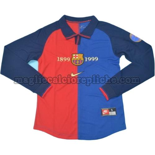 prima divisa maglie calcio barcellona 1999-2000 manica lunga