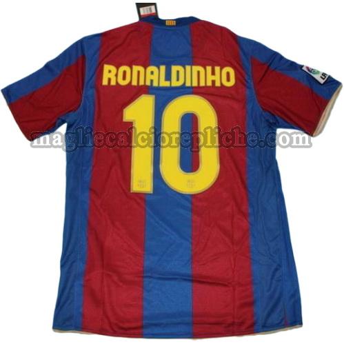 prima divisa maglie calcio barcellona 2007-2008 ronaldinho 10