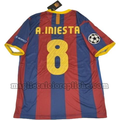 prima divisa maglie calcio barcellona ucl 2010-2011 a.iniesta 8