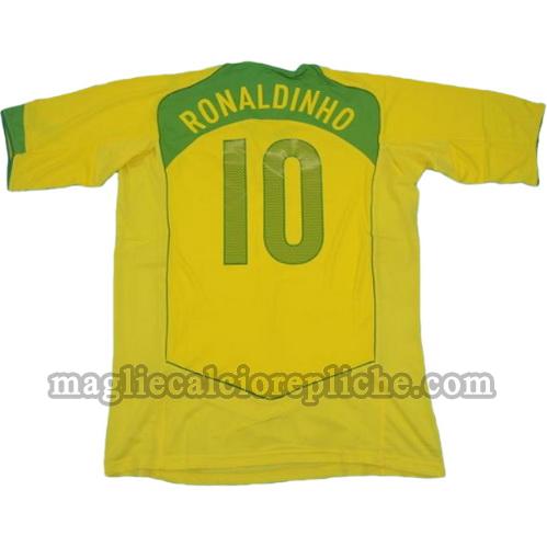 prima divisa maglie calcio brasile 2004 ronaldinho 10