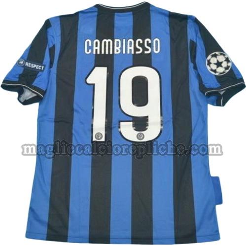 prima divisa maglie calcio inter ucl 2010-2011 cambiasso 19