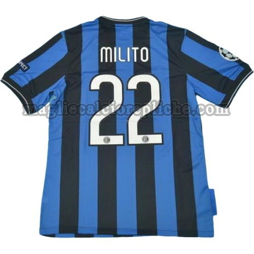 prima divisa maglie calcio inter ucl 2010-2011 milito 22