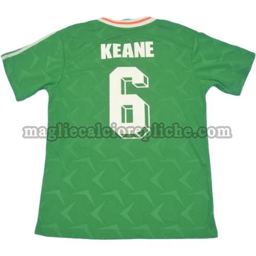 prima divisa maglie calcio irlanda 1990-1992 keane 6