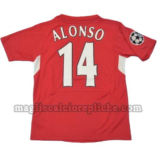 prima divisa maglie calcio liverpool 2004-2005 alonso 14