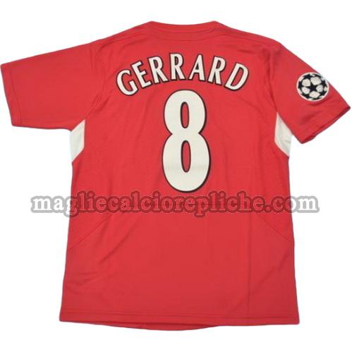 prima divisa maglie calcio liverpool 2004-2005 gerrard 8