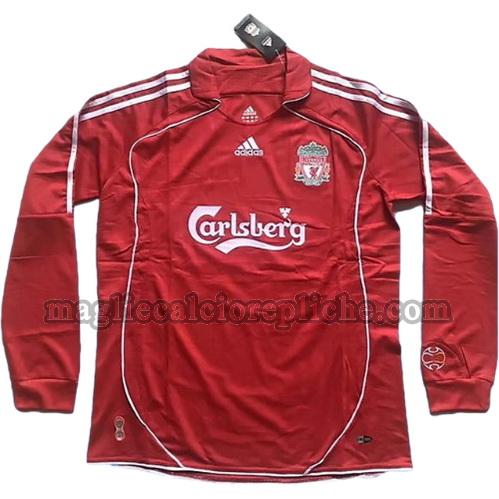 prima divisa maglie calcio liverpool 2006-2008 manica lunga