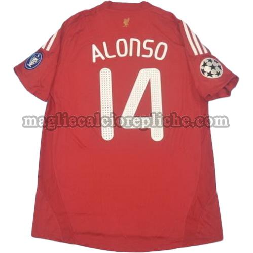 prima divisa maglie calcio liverpool 2008-2010 alonso 14