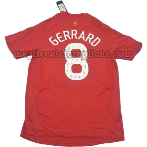 prima divisa maglie calcio liverpool 2008-2010 gerrard 8