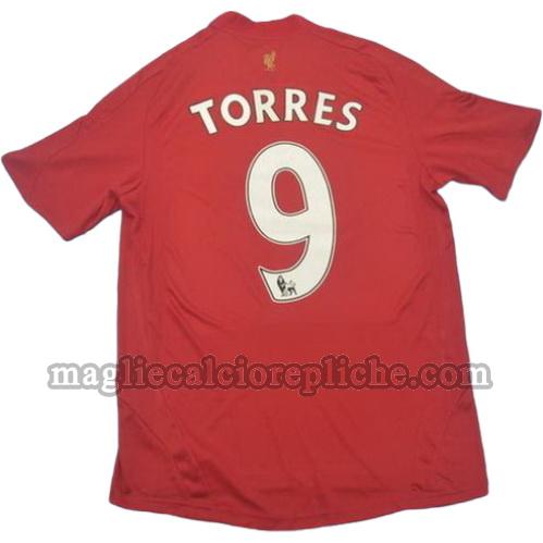 prima divisa maglie calcio liverpool 2008-2010 torres 9