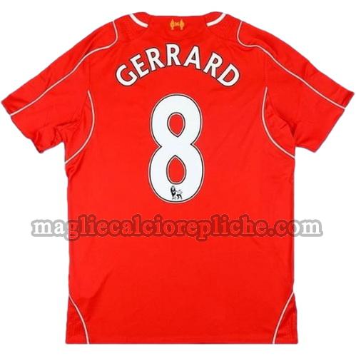 prima divisa maglie calcio liverpool 2014-2015 gerrard 8