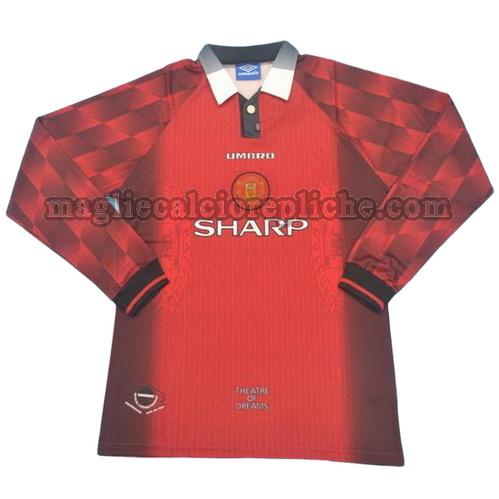 prima divisa maglie calcio manchester united 1996 manica lunga