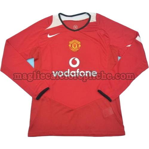 prima divisa maglie calcio manchester united 2006-2007 manica lunga