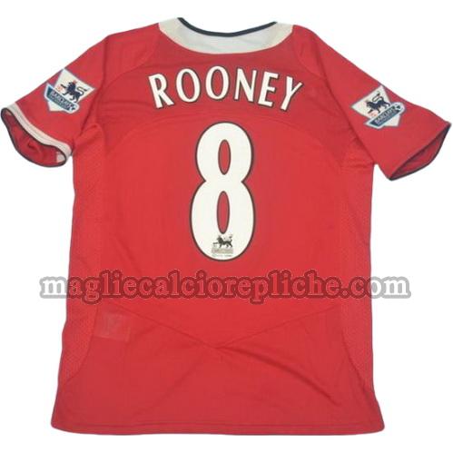 prima divisa maglie calcio manchester united 2006-2007 rooney 8