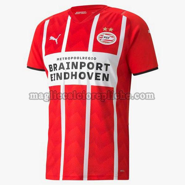 prima divisa maglie calcio psv eindhoven 2021 2022 rosso bianco