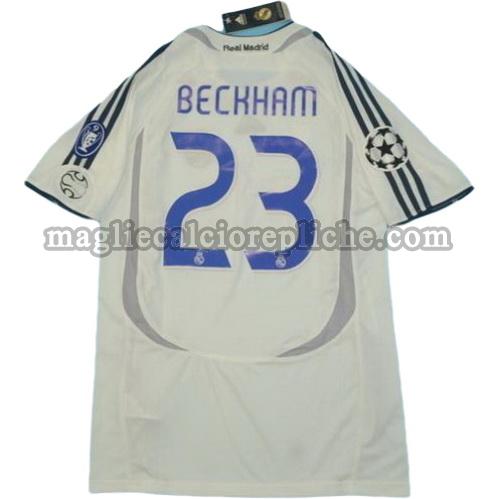 prima divisa maglie calcio real madrid 2006-2007 beckham 23