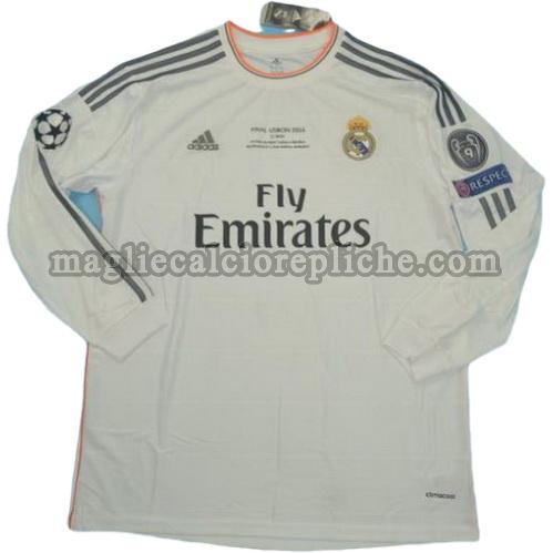 prima divisa maglie calcio real madrid ucl 2013-2014 manica lunga