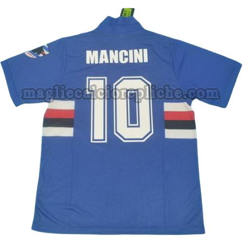 prima divisa maglie calcio sampdoria 1990-1991 mancini 10