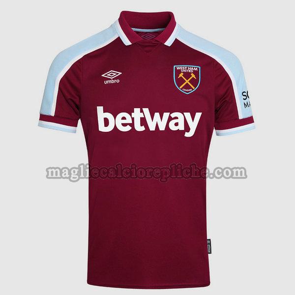 prima divisa maglie calcio west ham 2021 2022 rosso