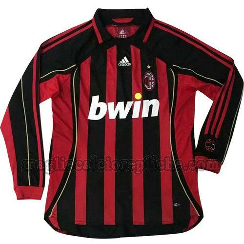 prima maglie calcio ac milan 2006 2007 manica lunga