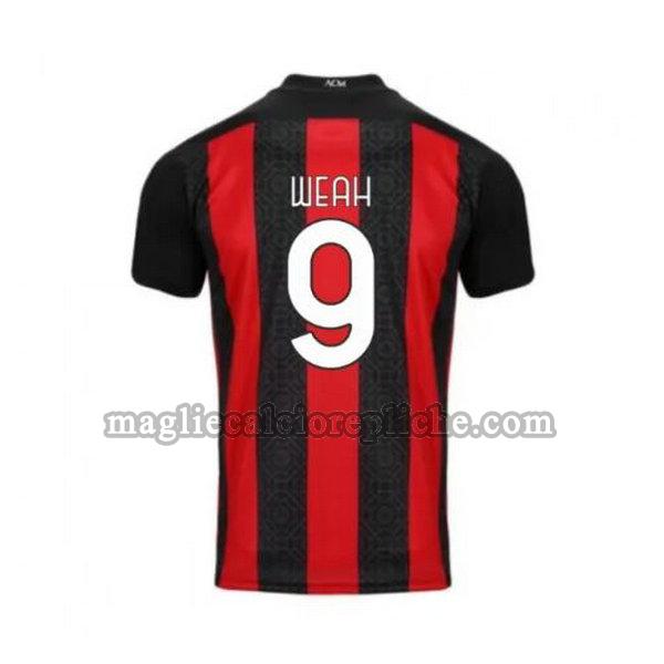 prima maglie calcio ac milan 2020-2021 weah 9