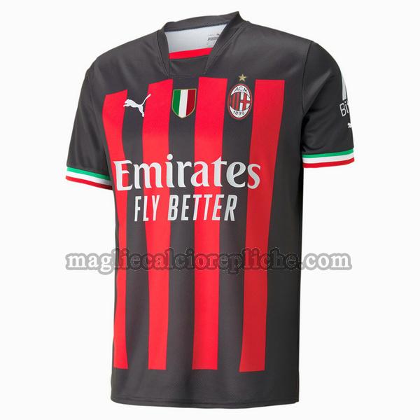 prima maglie calcio ac milan 2022 2023 rosso nero