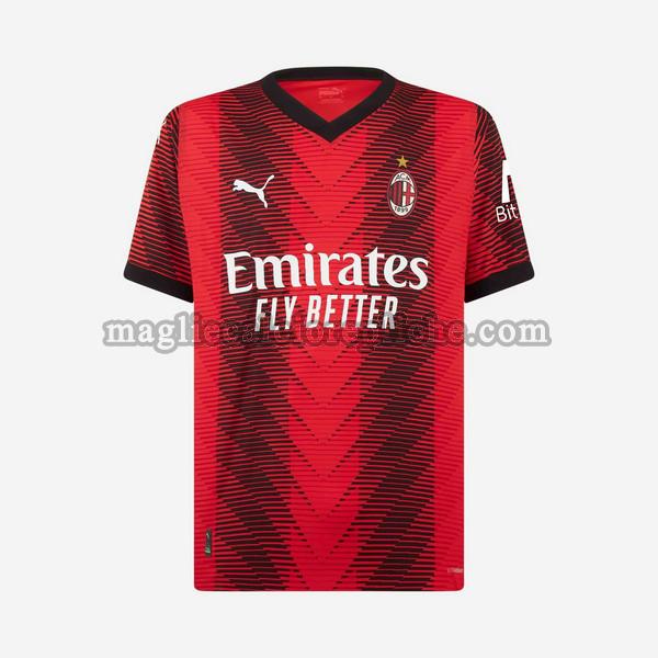 prima maglie calcio ac milan 2023 2024 rosso