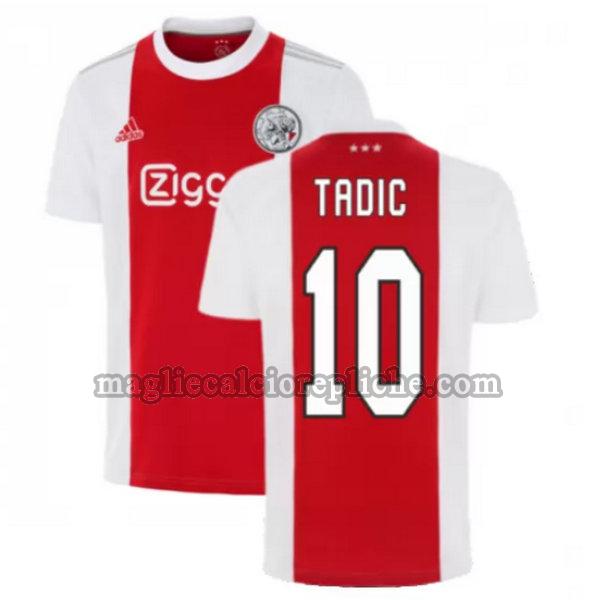 prima maglie calcio ajax 2021 2022 tadic 10 rosso bianco