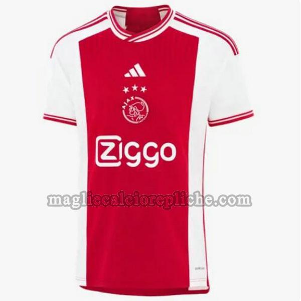 prima maglie calcio ajax 2023 2024 thailandia rosso bianco