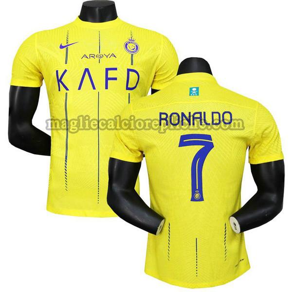 prima maglie calcio al-nassr fc 2023 2024 ronaldo giallo