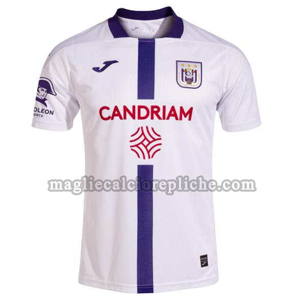 prima maglie calcio anderlecht 2023 2024 thailandia bianco